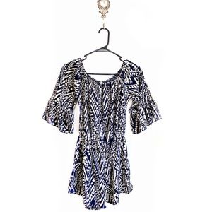 Tyche Off The Shoulder Bell Sleeve Romper